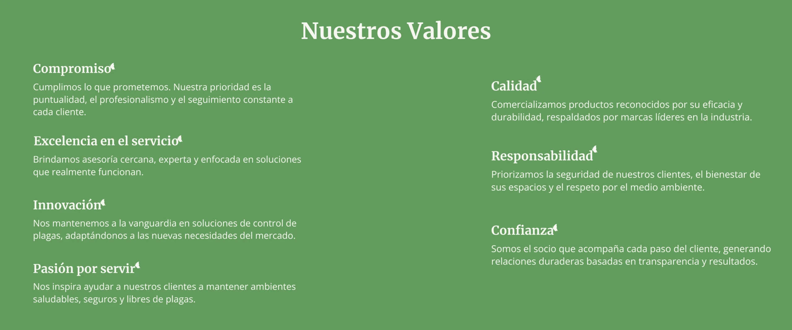 NUESTROS VALORES